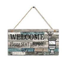 Printed Wood Plaque Sign Wall Hanging Welcome Sign Please Seat yourself Wall ...