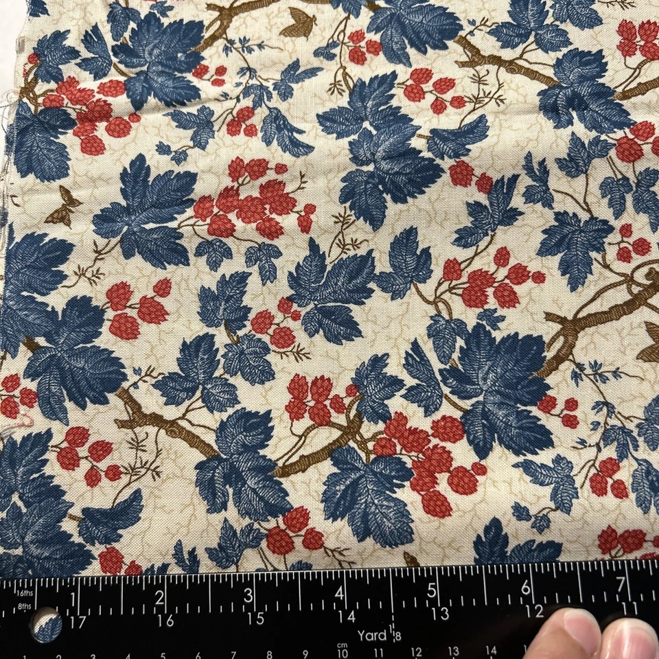 A Tapestry Of Time Quilting Heirlooms RJR Fabric 2 Yards X 44” Leaves Berries - Image 3 of 3