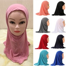 Children Kids Muslim Hijab Small Scarf Girl Shawls for 2 To 7 Years Old Girls