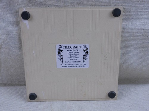 SET of 2 - Staffordshire 6" Tile Trivets - Peaches/Cherries and Apples/Grapes - Picture 3 of 10