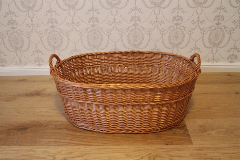 Wäschekorb 8 Varianten Weidenkorb Wäsche Aufbewahrungskorb Weide Wäschesammler - Bild 3 von 4