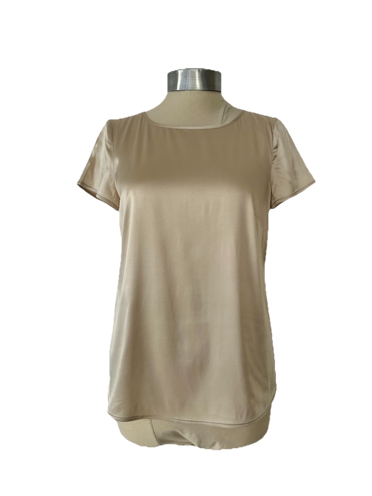 Armani Collezioni Champagne stretch Silk Camisole Top Silky Blouse It 40 UK 8