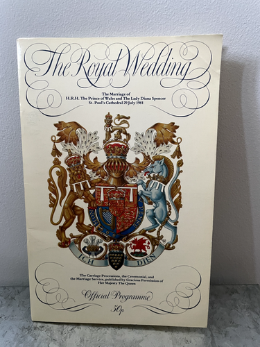 The Royal Wedding Of Prince Charles & Lady Diana Spencer Official Programme 1981