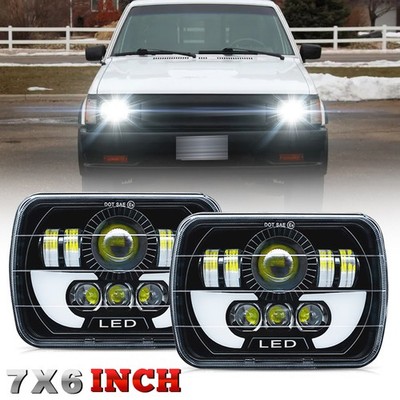 7x6'' INCH LED Headlights Hi/Lo Beam DRL Turn Signal for Mazda B2600 1987-1993
