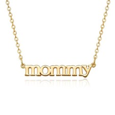 MYEARS Gifts for Women Gold Mom Pendant Necklaces 14K adjustable, gold