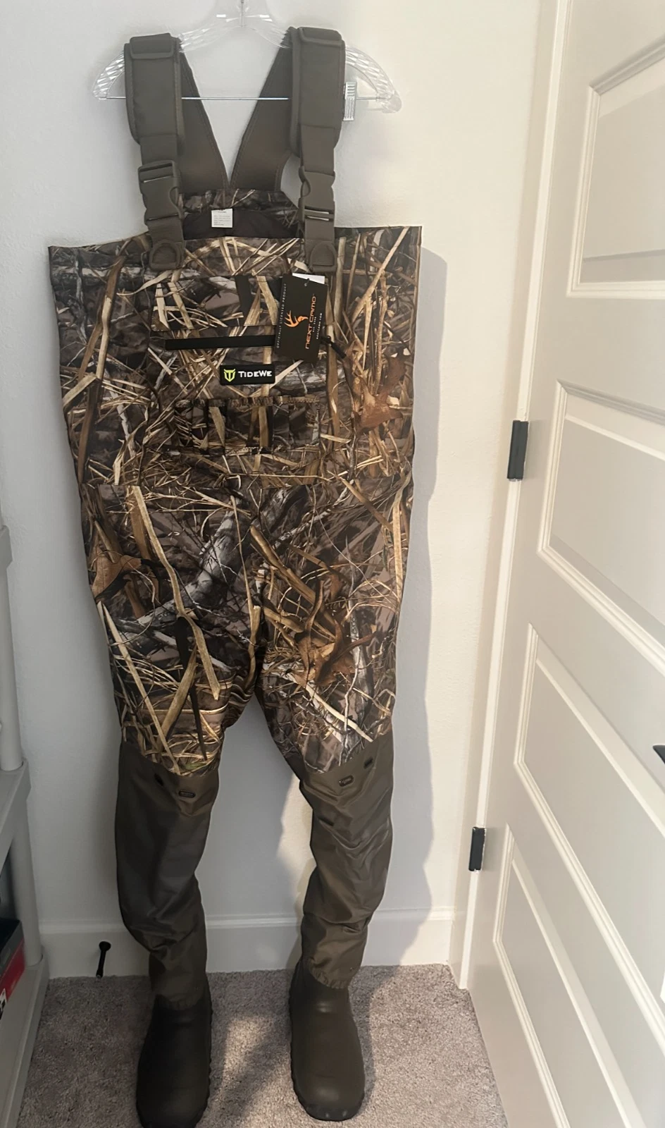 TideWe Lightweight Waterproof Camo Waders Durable Nylon Hunting Bib Adult 9 NWT