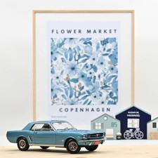 Norev 182800 1/18 Ford Mustang Coupe 1965 Twilight Turquoise metallic Model Car