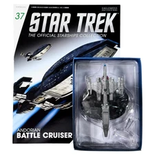 Star Trek Eaglemoss #37 Andorian Battle Cruiser Starship Diecast w/ Magazine 