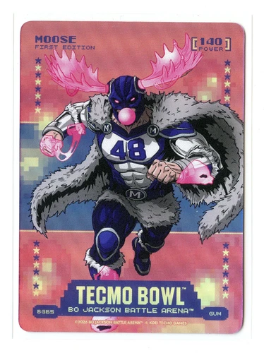 2026 Bo Jackson Battle Arena Tecmo Bowl MOOSE BattleFoil GUM SP Daryl Johnston