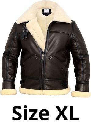 Men B3 Bomber Aviator Shearling Jacket