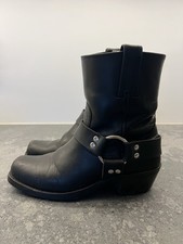 Frye women s Black Leather Harness Ankle Boot...
