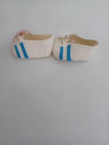 Vintage Cabbage Patch Kid blue stripe trainers /sneakers shoes