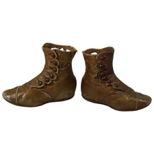 Fantastic Antique Victorian Child's Toddler Button Up Boots Shoes!