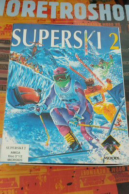 Superski 2 (Microids 1992) Commodore Amiga (2 Disks, Manual, Box) works 16-bit