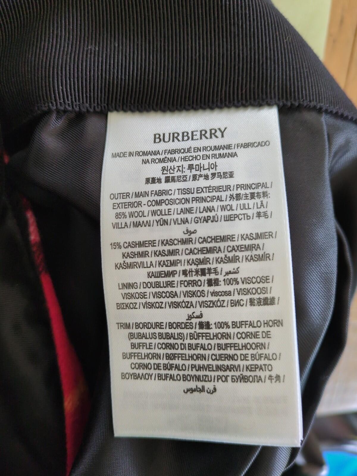 Burberry Skirt S Fringed Check Wool Cashmere Scarf Tartan Red Black White Small image 4