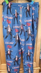 Men's 2XL TRUMP Blue Polyester USA Graphic Print Pajama Pants 