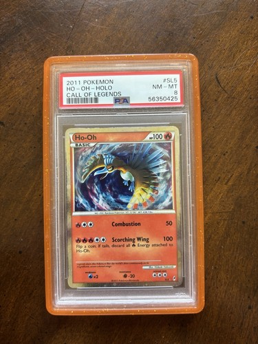 2011 POKEMON CALL OF LEGENDS #SL5 HO-OH-HOLO PSA 8