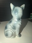 Vintage Germany #1409 Blue Gray High Gloss Porcelain Kitty Cat Figurine Statue — photo 4