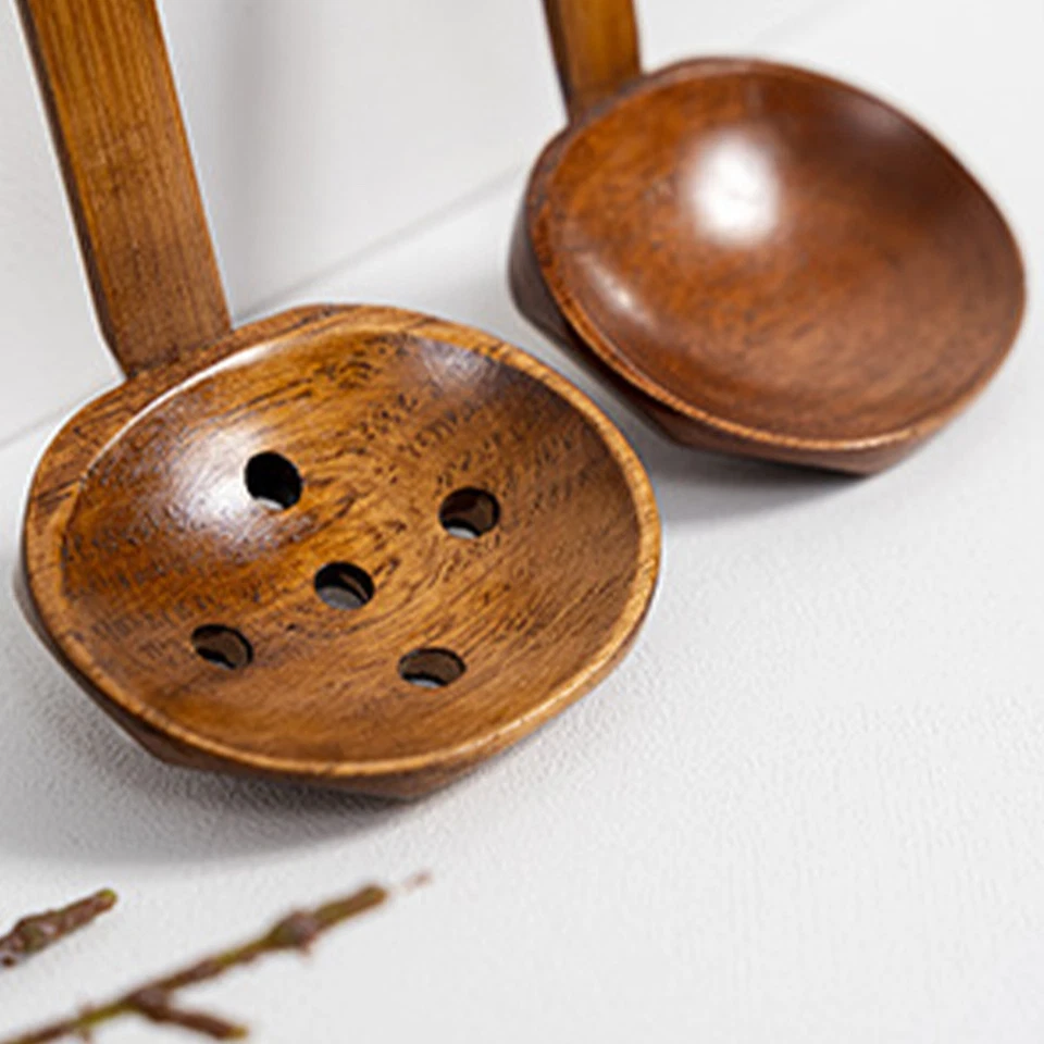 Ложки рамен для супа азиатская японская посуда с длинной ручкой деревянные столовые приборы  - Изображение 3 из 4