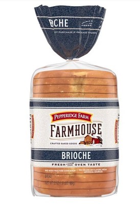   New Pepperidge Farmhouse BRIOCHE Fresh Oven No Corn Syrup Soft Bread 22oz