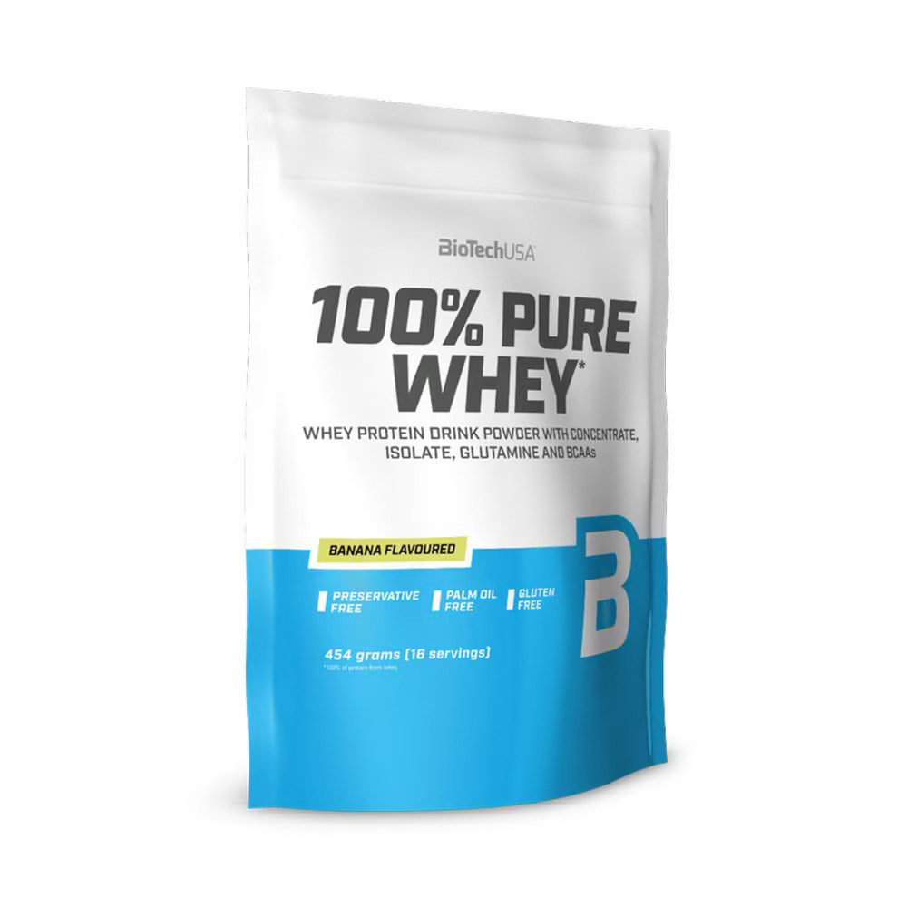 100% Pure Whey Biotech USA 454g : poudre de protéine pour développement de masse musculaire sèche