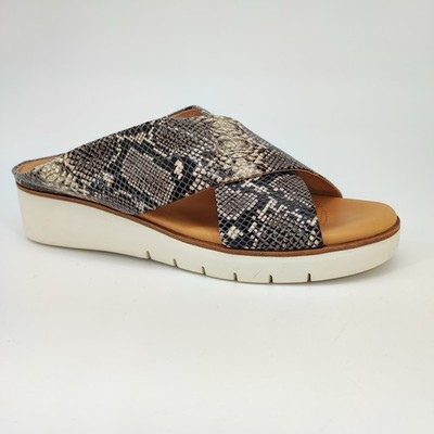 Corso Como Bilanka Women's Size 10 US Sandals Leather Brown Python Slide