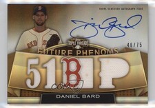 2011 Topps Triple Threads Future Phenoms Sepia 46/75 Daniel Bard #146 Auto 4f5