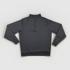 Footjoy Shirt Mens M 1/4 Long Sleeve Golf Pullover Nylon Spandex Black