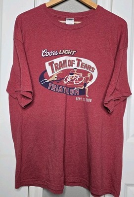 Coors Light Trail Of Tears 2008  Men's XL Red T Shirt