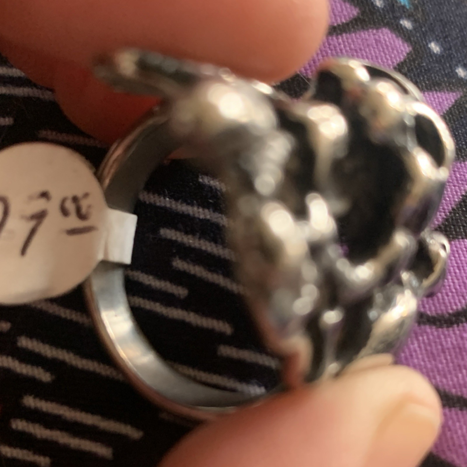 Silver Skull Statement Ring Gothic Style Handmade… - image 6