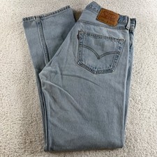 Vtg Levi's 501 Jeans 33x32 fit 32x31 Blue 90's Button Fly Made in USA Light