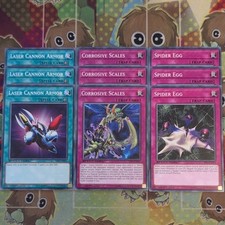 3 x SS03-ENB16/B27/B26 Laserkanonenrüstung/Ätzende Schuppen/Spinnenei YuGiOh