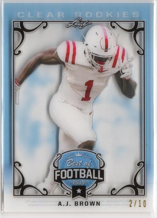 AJ Brown Leaf Best of Football Clear Rookies #FB01 Base