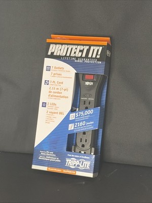 Tripp Lite SUPER7B 7-Outlet Surge Protector Power Strip 2160 Joules 7ft Cord