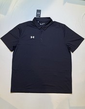 Under Armour Men  s Team Tech Polo Black 2XL Loose Fit New With Tags