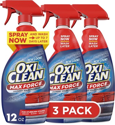 OxiClean Max Force Laundry Stain Remover Spray, 12 Fl. 12 Fl Oz (Pack of 3) 