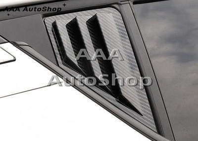 For Toyota C-HR 2016- 2022 Carbon Fiber Look Rear Window Shutter Cover Trim 2pcs