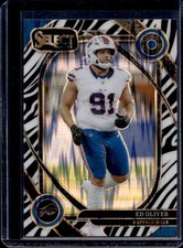 2024 Panini Select Ed Oliver Club SP Zebra Prizm Shock #254 Bills