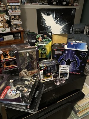 Lot of 12 Batman Related Items NECA Jada Hot Wheels Mattel McFarlane All New