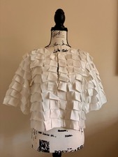 SAMUEL DONG WOMEN'S WHITE TIERED JACKET