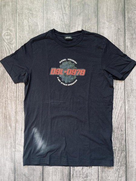 Men Diesel Shirt Navy Cotton 36 / S / 44 #7FZ2