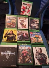 10 game lot for XBOX ONE, The Witcher, Cyber punk, Kingdom Hearts L/D, L@@K!!