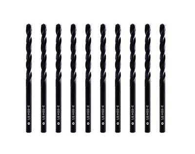 1/8''inch HSS M35 Cobalt Twist Drill Bits,High Speed Steel,Pack of 10,Suitabl...