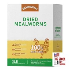 Dried Mealworms, Great Treat for Chicken, Duck, Birds, Reptile, 3LB