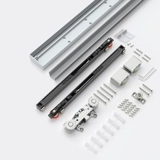 Nuk3y Concealed Sliding Barn Door Hardware with Soft Close 38"" Track