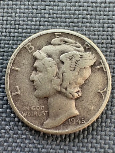 1945 Mercury Dime | 90% Silver | Exact Coin Shown | Good Condition | COA | #347