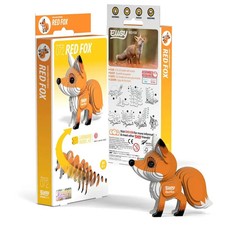Eugy Red Fox 3D Puzzle by Safari 3"H X 1" x 1" STEM Arts Crafts