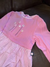 Vintage Gymboree Pink Floral Gingham Dress Girls Size 6 Years