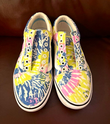 VANS Old Skool ComfyCush Tie-Dye Multicolor Canvas Low Top Sneakers