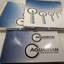 Aquarian Drumheads Lot of 3 – Two 14" Hi‑Performance Snare Side + One 12" FOR 12